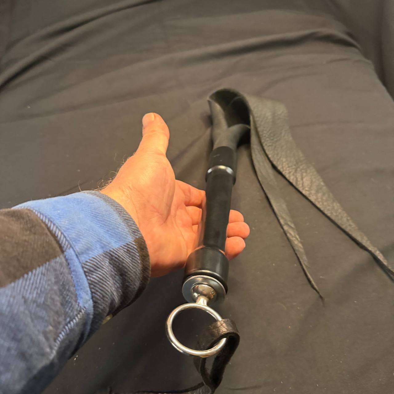 Large Rubber Handled 30" Dragon Tail with Double Falls